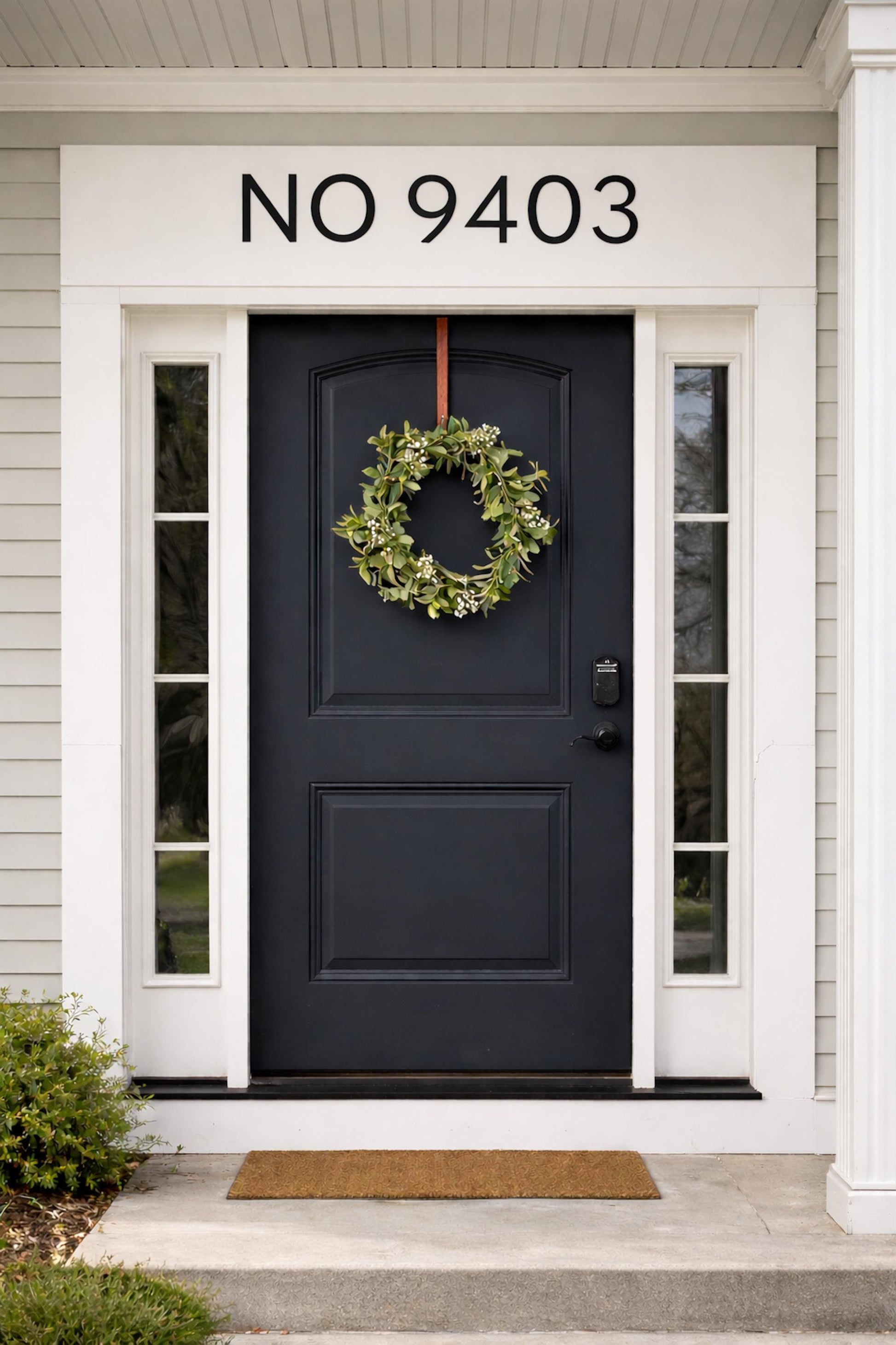 Modern House Numbers 6 Inch, Black Address Numbers, 0.5 Thick PVC House Numbers, Exterior Door Numbers, Contemporary Address 